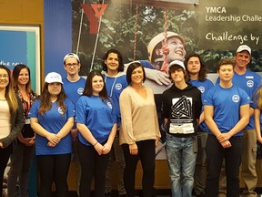 Sarnia-Lambton youth are journeying to northern Alberta this August as part of a YMCA leadership program: Project North. Participants are pictured with YMCA and sponsor-Nova Chemicals representatives at an announcement event earlier this week. From left are: Daanis Fisher, Allison Shaw, Dani Rae Rogers, Malcolm Vandevenne, Jenna Capes, Isaiah Thomas, Meaghan Kreeft, Wilson Chiasson, Colin George, Nick Parks, Joe Cebulski and Caitlin Wilson. Also participating but missing from the photo are: Tony Jacobs, Keith Blackwell, Sierra Cottrelle, Tanisha Cotrelle, Shayla Greenbird and Amber Smith. (Handout)