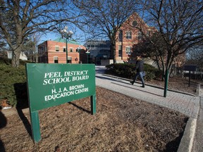 Exterior of the Peel District School Board on Wednesday January 28, 2015. (Postmedia Network file photo)