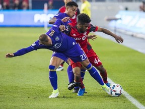Toronto FC’s Raheem Edwards has been solid this season while filling in at left wing back. (ERNEST DOROSZUK/Toronto Sun)