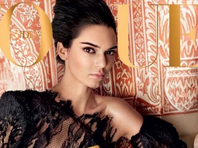 Kendall Jenner on the cover of Vogue India's 10th anniversary edition.