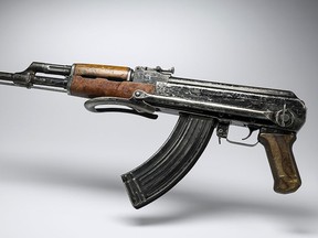 A file photo of a Kalashnikov AK-47 gun.  (LIONEL BONAVENTURE/AFP/Getty Images)