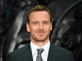 Actor Michael Fassbender poses for a photograph upon arrival at the world premiere of "Alien: Covenant" in London on May 4, 2017. (JUSTIN TALLIS/AFP/Getty Images)