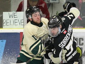 It's a rematch of the OJHL Eastern Conference final when the Trenton Golden Hawks tackle the host Cobourg Cougars in their opening game of the 2017 RBC Cup national tournament next weekend in Cobourg. (OJHL Images)