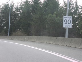 90 kmh speed limit sign