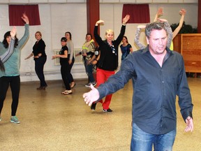 Bil Eldridge belts out a tune during rehearsals for Jesus Christ Superstar. (Carl Hnatyshyn/Postmedia Network)