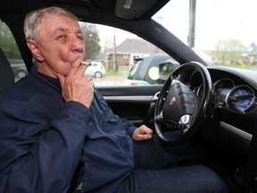 Harry Kraemer was given a ticket for smoking in his SUV in London, Ont. (Mike Hensen/The London Free Press/Postmedia Network)