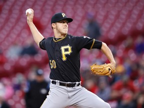 Jameson Taillon of the Pittsburgh Pirates pitches in the first inning of a game against the Cincinnati Reds at Great American Ball Park on May 3, 2017. (Joe Robbins/Getty Images)