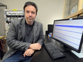 Prof. Steven Laviolette studies the effects of marijuana on the brain in his lab at Western University. Laviolette has published a paper linking pot?s psychoactive ingredient to factors in schizophrenia. He is now researching marijuana?s effects on mood disorders. (MORRIS LAMONT, The London Free Press)