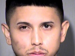 This undated photo provided by the Maricopa County Sheriff's Office shows Aaron Saucedo, who is accused of fatally shooting nine people in attacks that terrorized a largely Latino Phoenix neighbourhood, authorities said. (Maricopa County Sheriff's Office via AP)