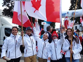 Andreas Steinitz (middle) of the BQYC recently sailed for Canada at a major regatta in Italy. (Submitted photo)