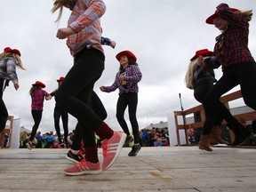 Pupils from Storrington Public School lead KFLA Public Health’s seventh annual Celebration of Dance at Fort Henry National Historic Site of Canada in Kingston, Ont. on Tuesday, May 9, 2017. About 6,000 pupils from the Kingston area took part, including 3,000 gathered at the fort.
Elliot Ferguson/The Whig-Standard/Postmedia Network