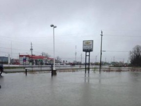 Facebook photo
Flooding forced a local auto dealership to empty its lot Saturday.