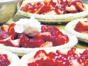 The strawberry pies at the New Hamburg Mennonite Relief Sale?s quilt auction have been called ?legendary.?