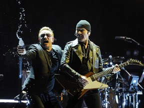 U2 live in concert kicked off their "Innocence & Experience" tour in Rogers arena in Vancouver on May 14, 2015. The iconic Irish rock band will be back in Vancouver on May 12, 2017 to launch of the 30th anniversary “Joshua Tree” tour. (Mark van Manen/Postmedia Network)