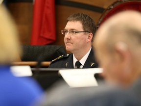 Tim Miller/The Intelligencer
Hastings-Quinte Paramedic Services Chief Doug Socha speaks at a committee meeting.