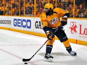 P.K. Subban of the Nashville Predators skates against the St. Louis Blues during Game 3 at Bridgestone Arena on April 30, 2017. (Frederick Breedon/Getty Images)