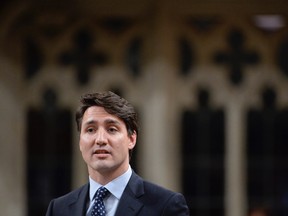 Prime Minister Justin Trudeau responds to a question during Question Period on Parliament Hill Wednesday May 10, 2017 in Ottawa. (THE CANADIAN PRESS/Adrian Wyld)