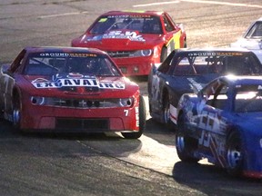 Superstocks heat at Delaware Speedway. (Free Press file photo)