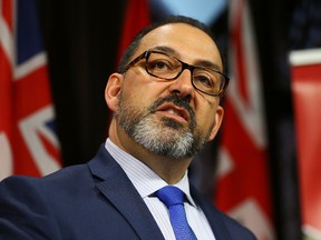 Liberal Energy Minister Glenn Thibeault outlines the Ontario Fair Hydro Plan at Queen's Park in Toronto, Ont. on Thursday, May 11, 2017. (DAVE ABEL/TORONTO SUN)