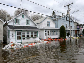 Rue Jacque-Cartier in Gatineau on Thursday, May 11, 2017. The Ottawa River continued dropping at a rate of 18 centimetres a day, according to the Ottawa River Regulating Committee. TONY CALDWELL / POSTMEDIA NETWORK