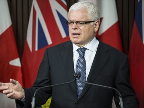 NDP energy critic Peter Tabuns at Queen's Park in Toronto Friday May 12, 2017 says the Liberal government should hand over hydro rate cut documents to FAO. (Craig Robertson/Toronto Sun)