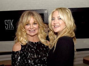 Actresses Goldie Hawn, left, and her daughter Kate Hudson pose at the after party for the premiere of 20th Century Fox's "Snatched" at the W Los Angeles Hotel on May 10, 2017 in Los Angeles, California. (Kevin Winter/Getty Images)