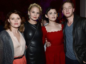(L-R) Emilie de Ravin, Jennifer Morrison, Ginnifer Goodwin and Josh Dallas attend Entertainment Weekly's 6th Annual Comic-Con Celebration sponsored by Just Dance 4 held at the Hard Rock Hotel San Diego on July 14, 2012 in San Diego, Calif.  (Michael Buckner/Getty Images for Entertainment Weekly)