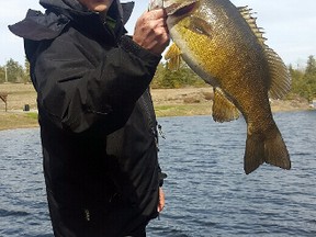 Marc Charbonneau reeled in this six-and-a-half-pound smallmouth bass on Georgian Bay. Photo supplied