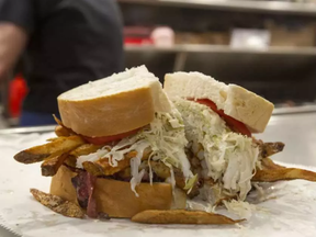 Pittsburgh's Primanti Bros. restaurant is famous for its sandwiches with coleslaw, meat and french fries. They've been making them like that for more than 80 years, and have become one of the city's institutions.