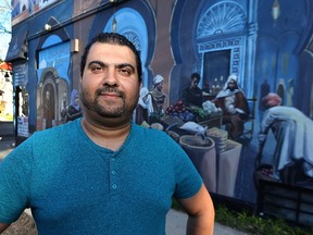 Sinan Aboud poses for a photograph at the Halal Meat Centre on Maryland Avenue in Winnipeg on Tues., May 9, 2017. Aboud is organizing Dine for the Syrian Refugees, a May 24 event at the University of Winnipeg which will benefit Syrian refugees at a camp in Jordan he attended last year. Kevin King/Winnipeg Sun/Postmedia Network