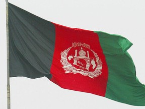 The official Afghanistan national flag. (Paula Bronstein/Getty Images)