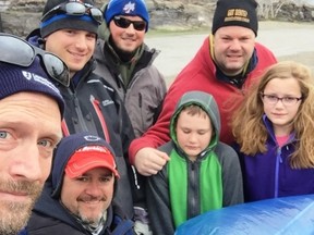 Members of the Nickel City Bass club and Northern Water Sports Centre banded together for a cleanup of the Ramsey Lake boat launch and shoreline on May 6. Supplied photo