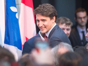 Prime Minister Justin Trudeau arrives to speak at a Liberal party fundraiser Thursday, May 4, 2017 in Montreal. THE CANADIAN PRESS/Ryan Remiorz
