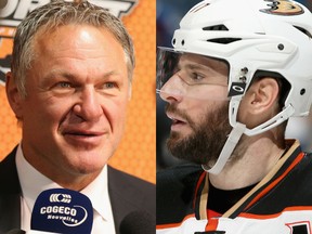 Claude Lemieux and Ryan Kesler (Getty Images)