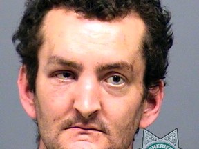 This undated photo provided by the Clackamas County Sheriff's office shows Joshua Webb. Webb has been arrested and charged with murder and attempted murder in connection with the stabbing of a grocery employee in Estacada, Ore., Sunday, May 15, 2017, and the discovery of his mother's body in the house they both shared. (Clackamas County Sheriff's Office via AP)