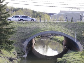 The culvert on Kelly Lake Road in Sudbury, Ont. on Monday May 15, 2017. A public information meeting was held concerning the possible closure of the road to replace the culvert. Gino Donato/Sudbury Star/Postmedia Network