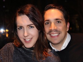 Joshua M. Ferguson (left) and husband Florian Halbedl are shown in a handout photo. Ferguson, an Ontario-born filmmaker who identifies as neither male nor female, says the province "is in a prime position" to make non-binary birth certificates happen. THE CANADIAN PRESS/HO-Joshua M. Ferguson