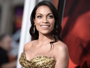 Rosario Dawson attends the premiere of the dramatic thriller 'Unforgettable' at the TCL Chinese Theater in Hollywood, California, on April 18, 2017.  (RICHARD SHOTWELL/AFP/Getty Images)
