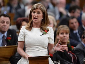 Interim Conservative Leader Rona Ambrose asks a question during question period in the House of Commons on Parliament Hill in Ottawa on Wednesday, May 3, 2017. THE CANADIAN PRESS/Adrian