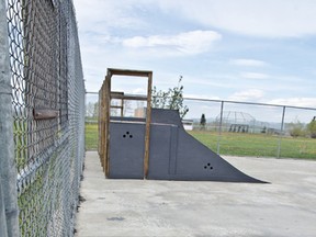 Fences are being damaged as skaters sneak in past the gates after hours, according to a letter from a concerned resident. | Caitlin Clow photo/Pincher Creek Echo