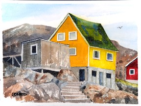 After an Arctic cruise, the Sun's Andy Donato was inspired to record the journey on canvas. The paintings, which are being exhibited at the U of T Faculty Club, include Yellow House in Kangaamiut, a small village on one of Greenland's remote islands.