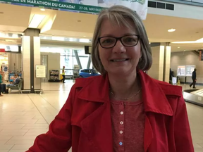 Lea Gibson at the Macdonald-Cartier airport. OLIVIA BLACKMORE / POSTMEDIA