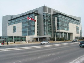A court clerk at the A. Grenville and William Davis Courthouse in Brampton will soon be in court for a different reason: To face charges of stealing evidence. (JOE WARMINGTON/TORONTO SUN)