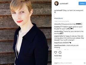 Chelsea Manning's new look. (Instagram photo)