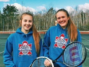 College Notre Dame's Mireille Kingsley and Kaitlyn Falvo have been selected as the SDSSAA athletes of the week following a stellar performance at the city tennis championships last week, where the duo combined to win the girls' doubles title. Supplied photo