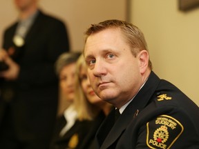 Seen here in his prior position as Greater Sudbury Police Chief, Frank Elsner accepted the position of Chief Constable with the Victoria Police Department in British Columbia. JOHN LAPPA/THE SUDBURY STAR/QMI AGENCY