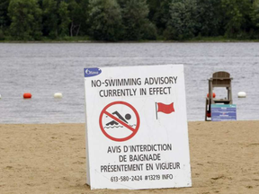 Ottawa beaches still aren't safe following the recent flooding. (Jean Levac, Postmedia)