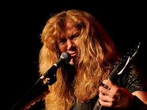 Dave Mustaine of Megadeth performs on stage at the Hordern Pavilion on October 8, 2009 in Sydney, Australia. (Photo by Mark Metcalfe/Getty Images)