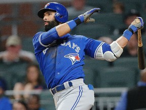 The Braves weren't too impressed with Jose Bautista's bat flip on Wednesday night. (AP)