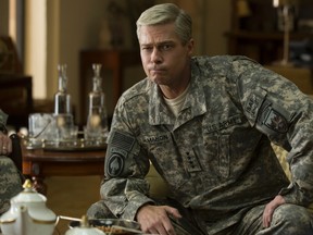 Brad Pitt stars in War Machine. (Francois Duhamel/Netflix)